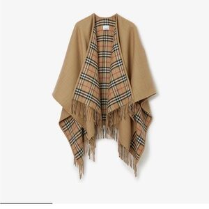Burberry Tan and Black Checkered Wrap